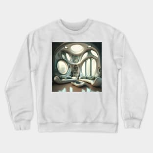 [AI Art] My future living room, Art Nouveau Style Crewneck Sweatshirt